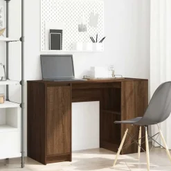 vidaXL Skrivbord brun ek 120x42x76 cm konstruerat trä