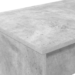 vidaXL Skrivbord för säng Betonggrå 100 x 45 x 75 cm Konstruerat trä