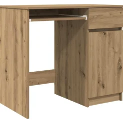 vidaXL Skrivbord hantverksmässig ek 86x49x76 cm konstruerat trä