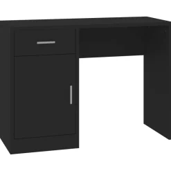 Outlet vidaXL Skrivbord lådor & skåp 100x40x73cm konstruerat trä Svart