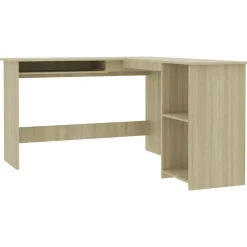 Sale vidaXL Skrivbord L-format sonoma-ek 120x140x75 cm konstruerat trä Sonoma ek