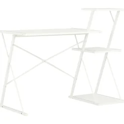 New vidaXL Skrivbord med hylla 116x50x93 cm Vit