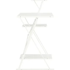 New vidaXL Skrivbord med hylla 116x50x93 cm Vit