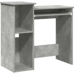 Outlet vidaXL Skrivbord med hyllor 84x40x78 cm konstruerat trä Betonggrå