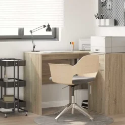 vidaXL Skrivbord med hylla Sonoma-ek 102 x 50 x 75 cm Konstruerat trä