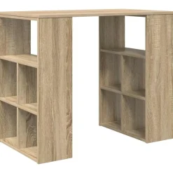 Discount vidaXL Skrivbord med hylla Sonoma-ek 90 x 50 x 75 cm Konstruerat trä Sonoma ek