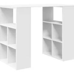 vidaXL Skrivbord med hylla Vit 90 x 50 x 75 cm Konstruerat trä