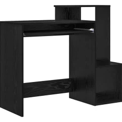 Best vidaXL Skrivbord med låda 106 x 41 x 88.5 cm Konstruerat trä Svart ek