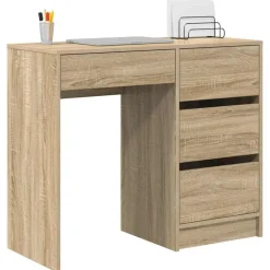 New vidaXL Skrivbord med låda Sonoma-ek 90 x 37.5 x 75 cm Konstruerat trä Sonoma ek