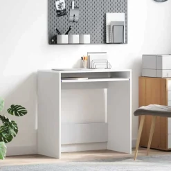 Hot vidaXL Skrivbord med låda 77.5 x 43 x 79 cm Konstruerat trä Vit