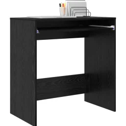Hot vidaXL Skrivbord med låda 77.5 x 43 x 79 cm Konstruerat trä Svart ek