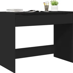Best vidaXL Skrivbord med låda 100 x 50 x 78 cm Konstruerat trä Svart