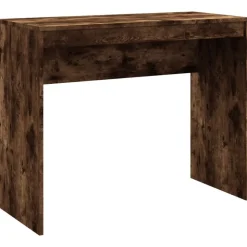 vidaXL Skrivbord rökfärgad ek 90x40x72 cm konstruerat trä