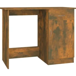 Outlet vidaXL Skrivbord 100x50x76 cm konstruerat trä Rökfärgad ek