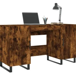 Clearance vidaXL Skrivbord 140x50x75 cm konstruerat trä Rökfärgad ek