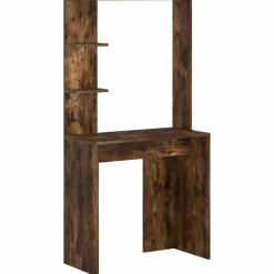 vidaXL Skrivbord Rökt ek 78,5 x 37 x 154,5 cm Konstruerat trä