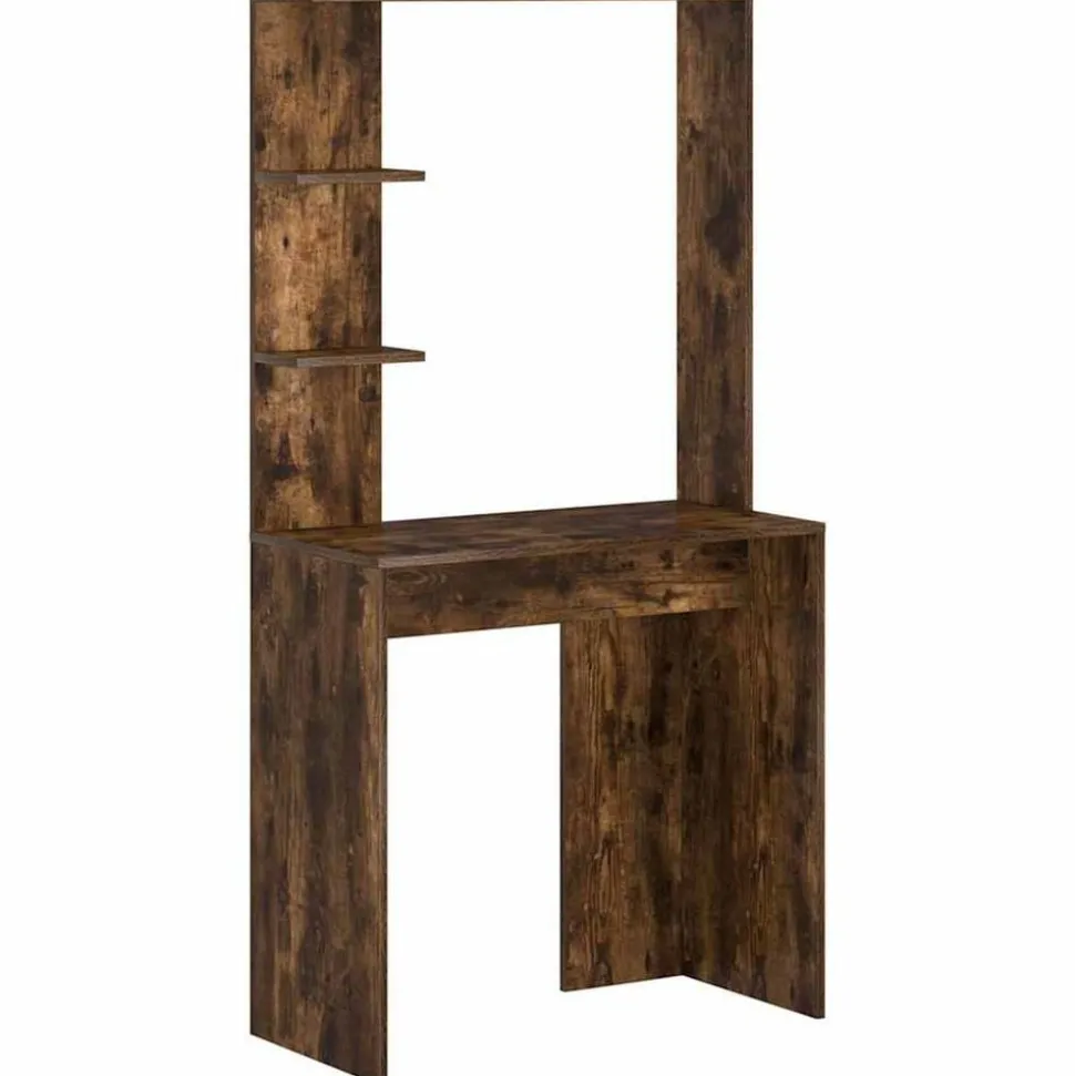 vidaXL Skrivbord Rökt ek 78,5 x 37 x 154,5 cm Konstruerat trä