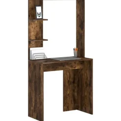 vidaXL Skrivbord Rökt ek 78,5 x 37 x 154,5 cm Konstruerat trä