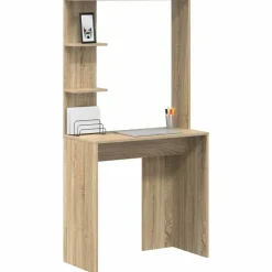 Hot vidaXL Skrivbord Sonoma-ek 78,5 x 37 x 154,5 cm Konstruerat trä Sonoma ek