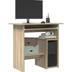 vidaXL Skrivbord sonoma-ek 80x45x74 cm konstruerat trä
