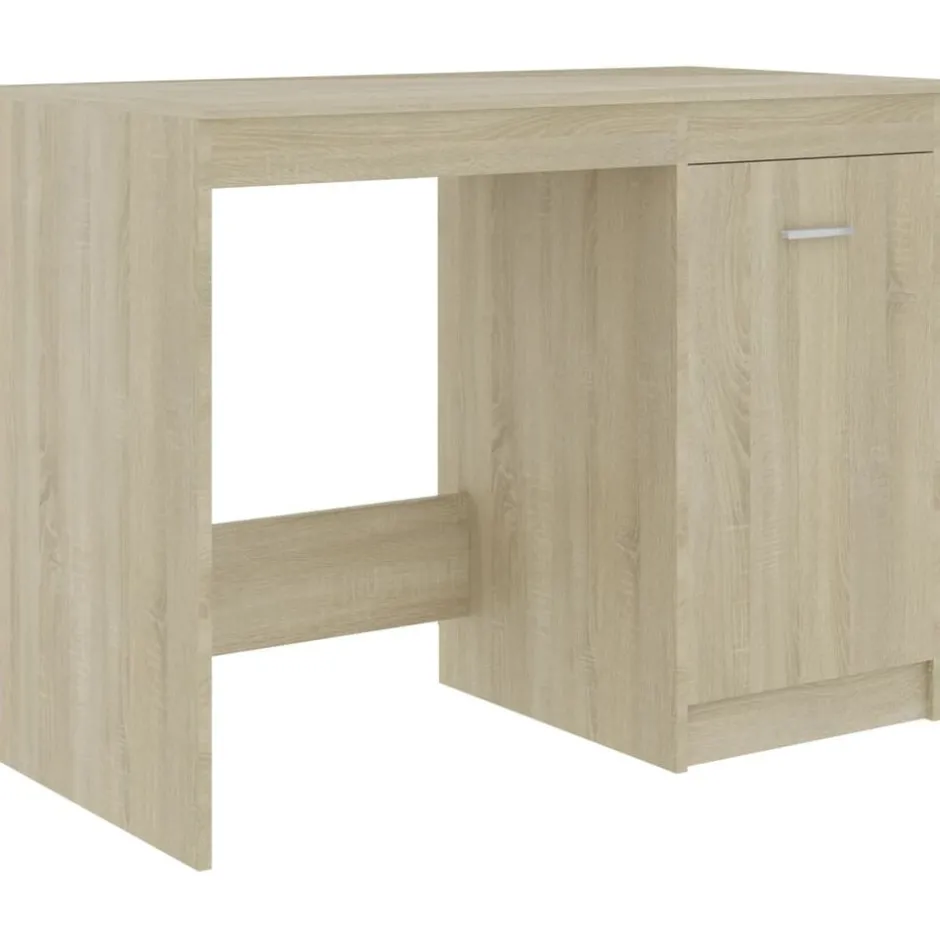 Hot vidaXL Skrivbord sonoma-ek 100x50x76 cm konstruerat trä Sonoma ek