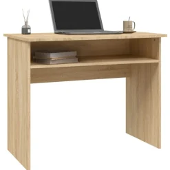 Sale vidaXL Skrivbord sonoma-ek 90x50x74 cm konstruerat trä Sonoma ek