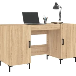 New vidaXL Skrivbord sonoma-ek 140x50x75 cm konstruerat trä Sonoma ek