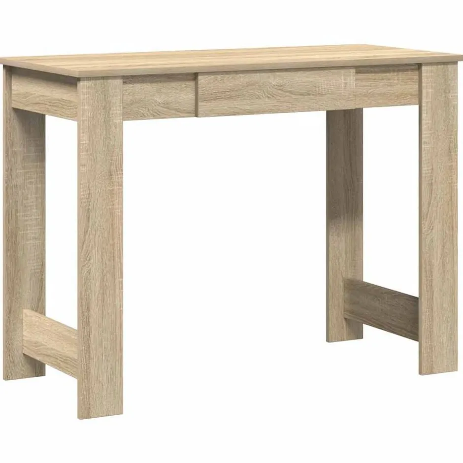 Outlet vidaXL Skrivbord sonoma-ek 100x45x75 cm konstruerat trä Sonoma ek