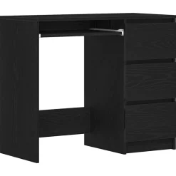 vidaXL Skrivbord svart ek 90x45x76 cm konstruerat trä
