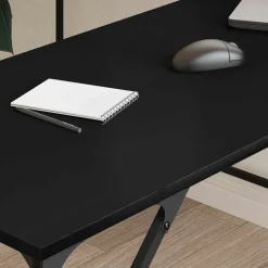 vidaXL Skrivbord svart 149x149x75 cm konstruerat trä