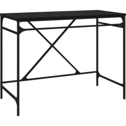 vidaXL Skrivbord svart 100x50x75 cm konstruerat trä och järn