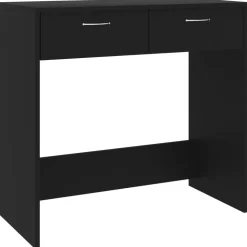 vidaXL Skrivbord svart 80x40x75 cm konstruerat trä