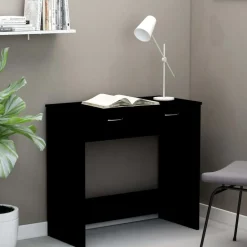 vidaXL Skrivbord svart 80x40x75 cm konstruerat trä