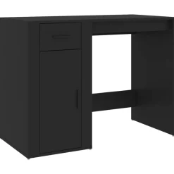 vidaXL Skrivbord svart 100x49x75 cm konstruerat trä