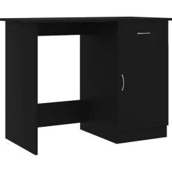 vidaXL Skrivbord svart 100x50x76 cm konstruerat trä