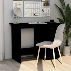 vidaXL Skrivbord svart 100x50x76 cm konstruerat trä