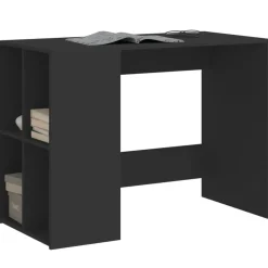 vidaXL Skrivbord svart 102x50x75 cm konstruerat trä