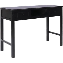 vidaXL Skrivbord svart 108x45x76 cm massivt kejsarträ