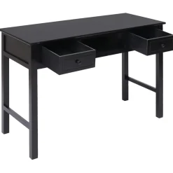 vidaXL Skrivbord svart 108x45x76 cm massivt kejsarträ
