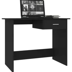 vidaXL Skrivbord svart 100x50x76 cm konstruerat trä