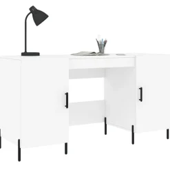 vidaXL Skrivbord 140x50x75 cm konstruerat trä Vit
