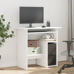 Discount vidaXL Skrivbord 80x45x74 cm konstruerat trä Vit