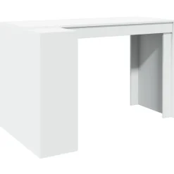 vidaXL Skrivbord vit 123,5x73,5x75 cm konstruerat trä