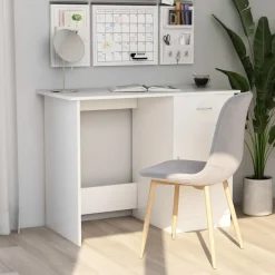vidaXL Skrivbord vit 100x50x76 cm konstruerat trä