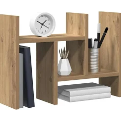 vidaXL Skrivbordshållare Artisan Ek 50 x 15,5 x 35,5 cm