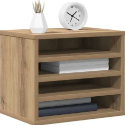 vidaXL Skrivbordshållare Artisan Ek 36 x 26 x 29,5 cm Konstruerat trä
