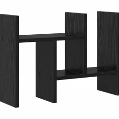 vidaXL Skrivbordshållare 50 x 15,5 x 35,5 cm Konstruerat trä Svart ek