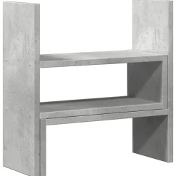Sale vidaXL Skrivbordshylla justerbar 40x17x41 cm konstruerat trä Betonggrå