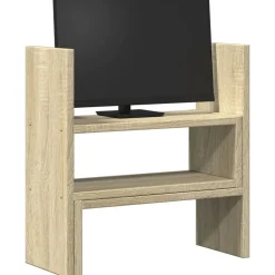vidaXL Skrivbordshylla justerbar sonoma-ek 40x17x41 cm konstruerat trä Sonoma ek