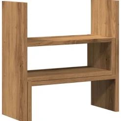 Best vidaXL Skrivbordshylla justerbar artisian ek 40x17x41 cm konstr. trä artisan ek